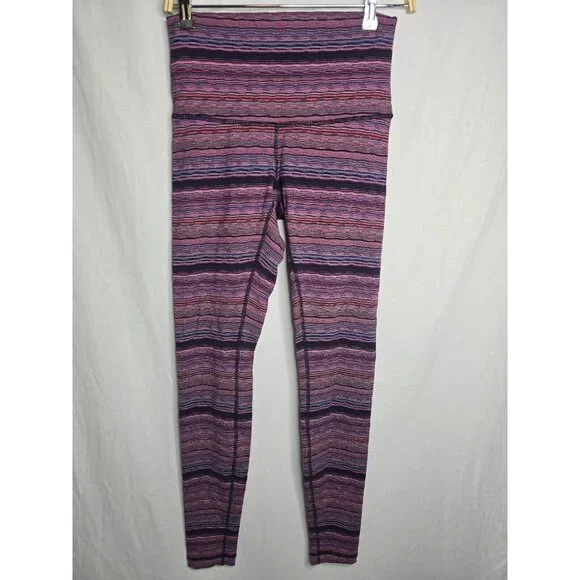 Lululemon Wunder Under Pant IIISpace Dye Twist Regal Plum Alarming Size 8 - Picture 3 of 7